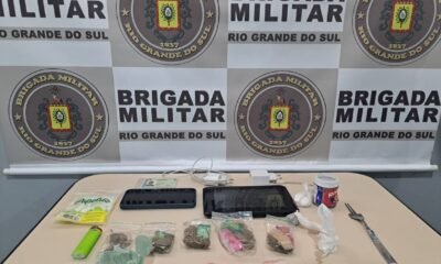 Brigada Militar prende homem e apreende menor por tráfico de entorpecentes em Ijuí.