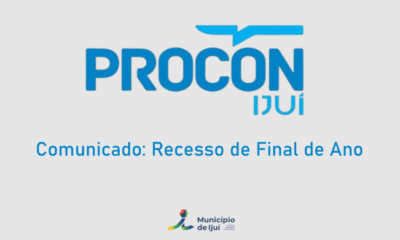 Procon de Ijuí informa recesso de final de ano: veja como entrar em contato